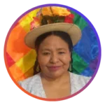 Delia Apaza Baltazar. Líder Indígena Intelectual de Padre  Aymara de madre  Quechua. Fundadora  y "Ejecutiva Nacional de Mujeres Comunitarias Emprendedoras de Bolivia".